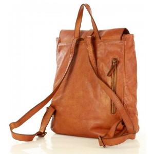 K42 Fait-main sac à dos cuir  femmes urbain. Cuir italien vintage | Noir Marron Vert Beige